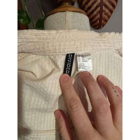 Cream Corduroy Button Up Shirt - Picture 7 of 7